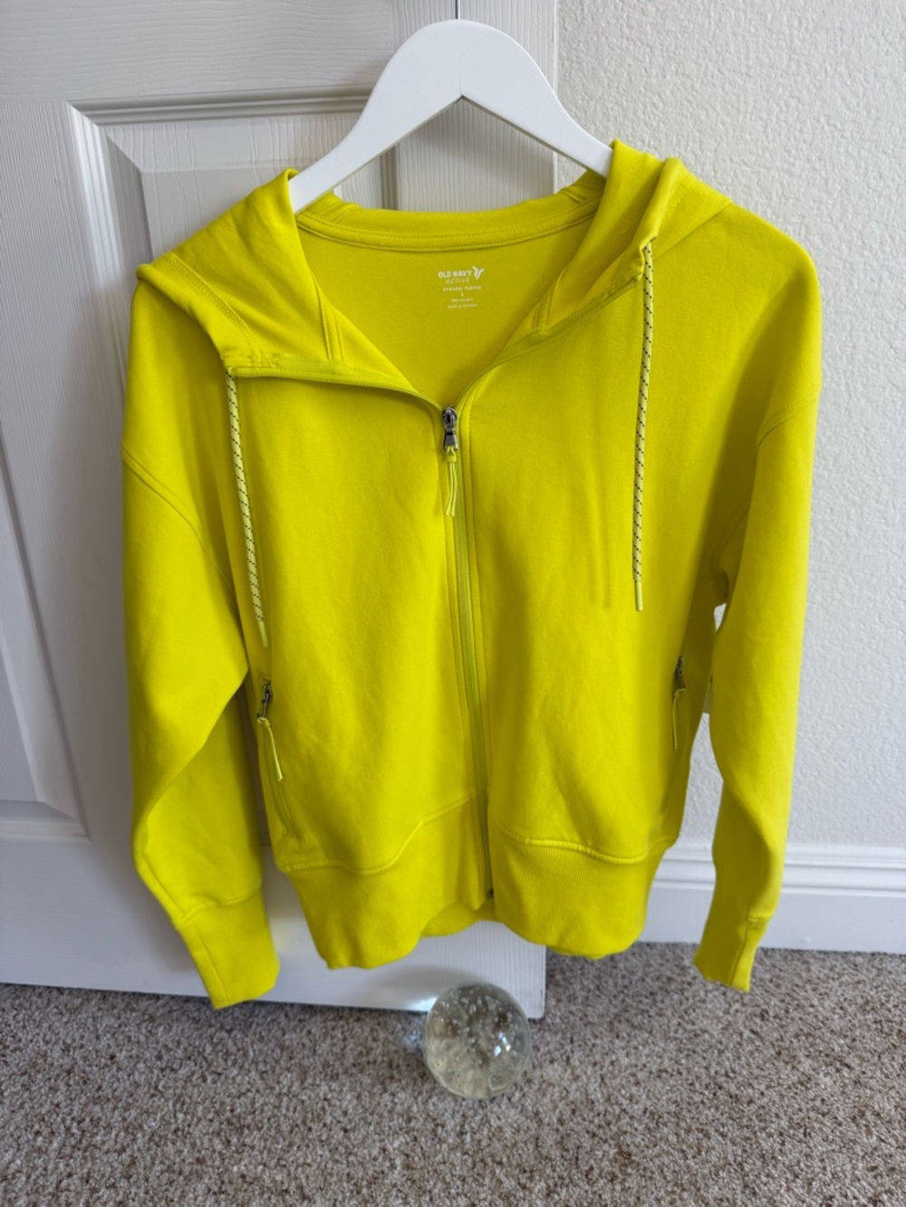 Bright Yellow Full Zip Hoodie - Size Small - NWT!